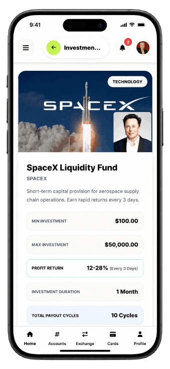 Investment dashboard